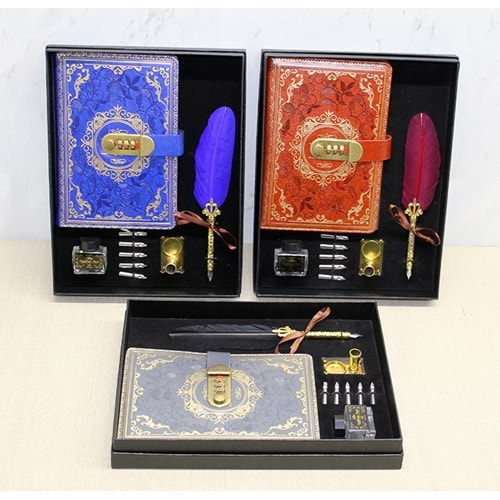 Şifreli Deri Defter Ve Divit Hokka Seti Alk4726
