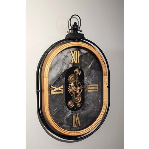 Özel Tasarım Metal Çarklı Duvar Saati Alk4839