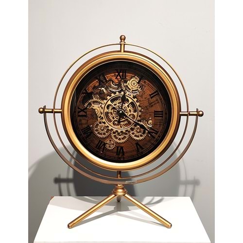 Özel Tasarım Metal Çarklı Masa Saati Alk4844