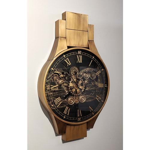 Özel Tasarım Metal Çarklı Duvar Saati Alk4847