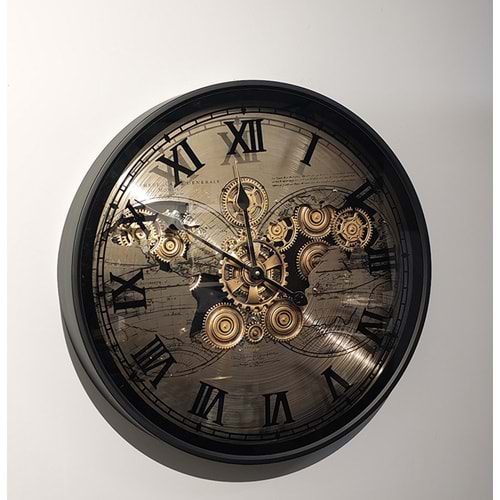 Özel Tasarım Metal Çarklı Duvar Saati Alk4849