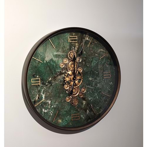 Özel Tasarım Metal Çarklı Duvar Saati Alk4853