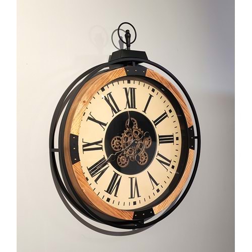 Özel Tasarım Metal Çarklı Duvar Saati Alk4858