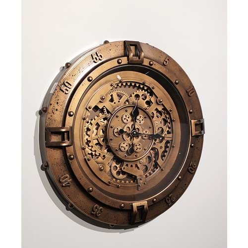 Özel Tasarım Metal Çarklı Duvar Saati Alk4860