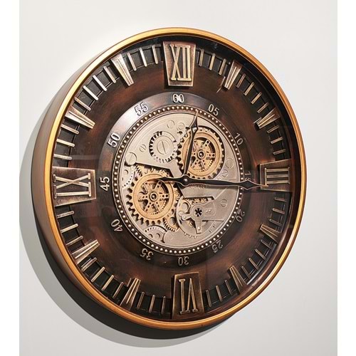 Özel Tasarım Metal Çarklı Duvar Saati Alk4861