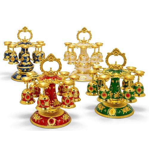 6'Lı Lüks Sunum Ve Dekoratif Kadeh Seti Alk4911