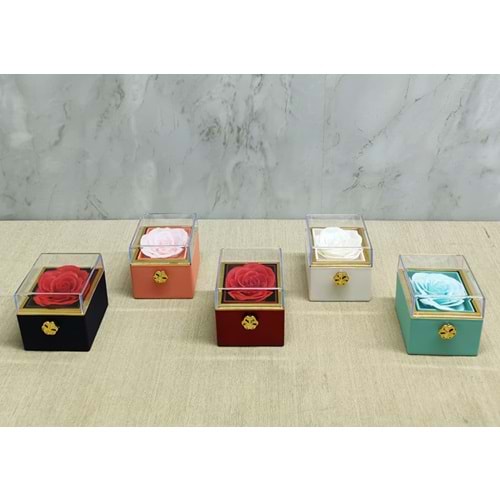 Romantik Gül Yüzük Kutusu Kare Alk5008