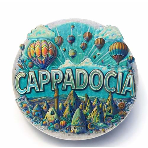 Kapadokya Temalı Silikon Buzdolabı Magneti Alk5045