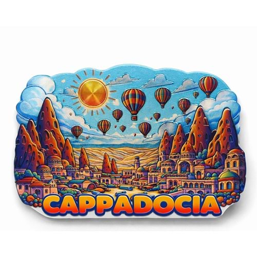 Kapadokya Temalı Silikon Buzdolabı Magneti Alk5048