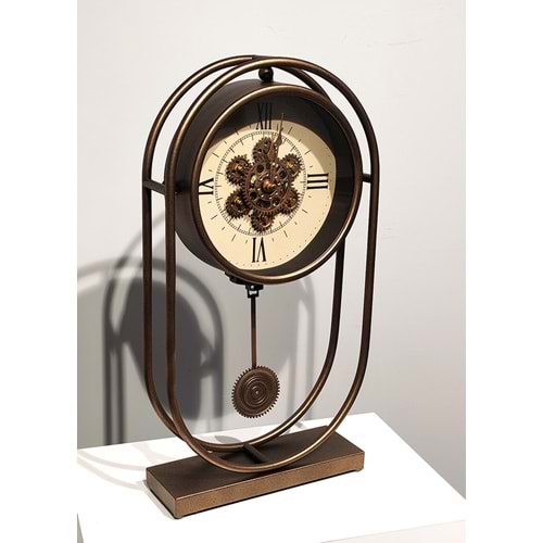 Özel Tasarım Metal Çarklı Masa Saati Alk5119