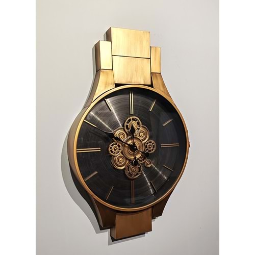 Özel Tasarım Metal Çarklı Duvar Saati Alk5121