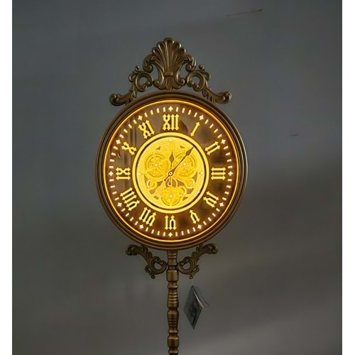 Özel Tasarım Metal Ayaklı Ledli Çarklı Saat Alk5123