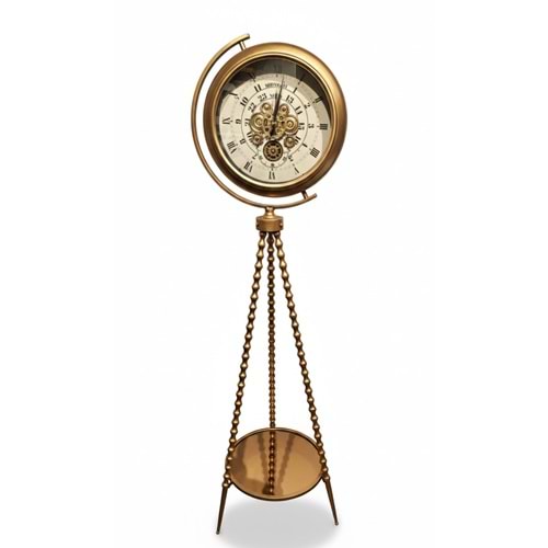 Özel Tasarım Metal Ayaklı Çarklı Saat Alk5124