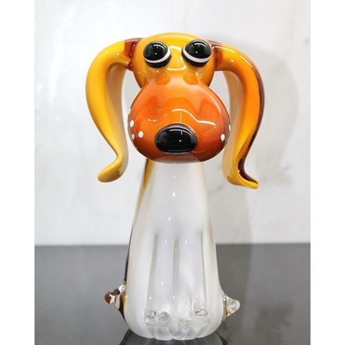 Murano Cam Sevimli Köpek Figürü Alk5205