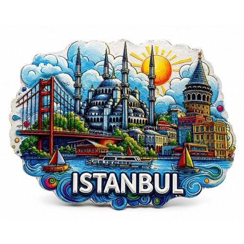 İstanbul Temalı Silikon Buzdolapı Süsü Magnet Alk5373