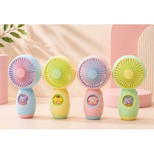 Kuromi Serisi Mini Şarjlı El Fanı Alk5635