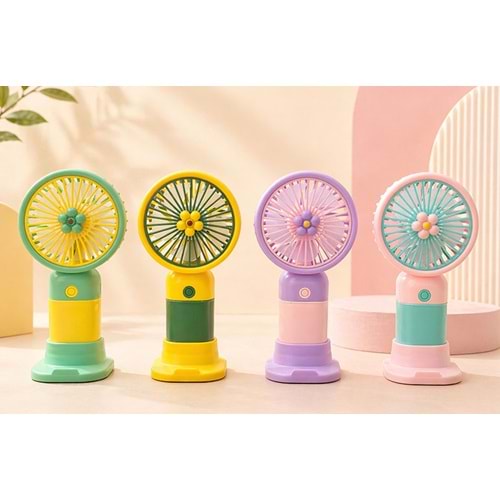 Mini Şarjlı El Fanı 3 Kademeli Alk5636