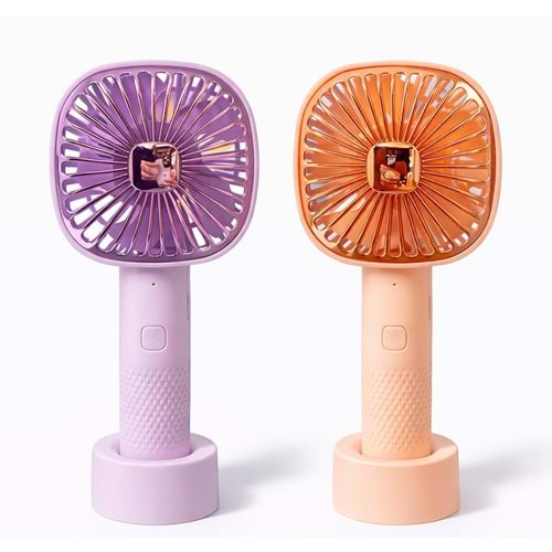 3 Kademeli Şarjlı Taşınabilir El Ve Masaüstü Fanı Alk5641