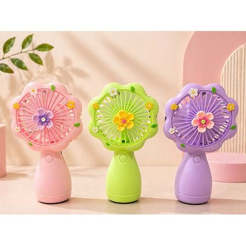 Mini Şarjlı El Fanı 3 Kademeli Alk5642