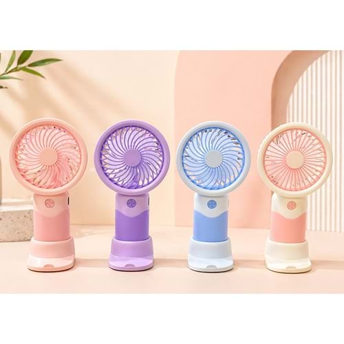 Mini Şarjlı El Fanı 3 Kademeli Alk5657