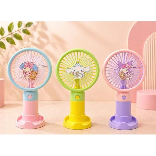 Mini Şarjlı El Fanı 3 Kademeli Alk5663