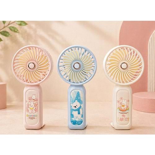 Mini Şarjlı El Fanı 3 Kademeli Alk5665