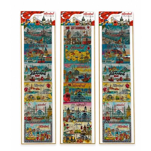 İstanbul Temalı Silikon Buzdolapı Süsü Magnet 6'Lı Set Alk5809