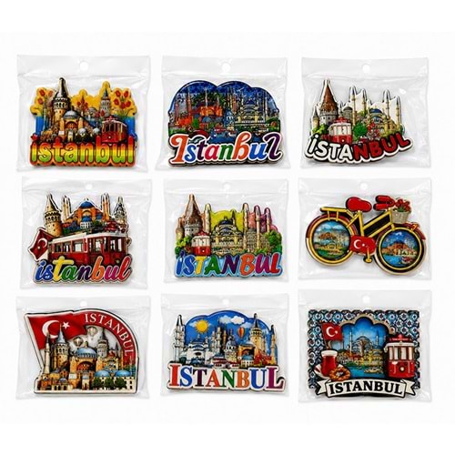 İstanbul Temalı Ahşap Buzdolapı Süsü Magnet Alk5825