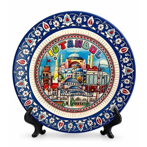 İstanbul Temalı Porselen Dekoratif Tabak 12 Cm Alk5835