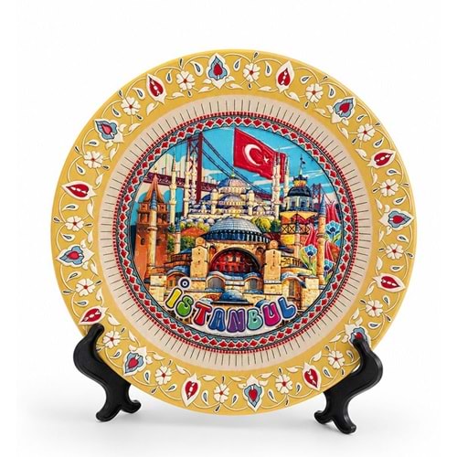 İstanbul Temalı Porselen Dekoratif Tabak 15 Cm Alk5839