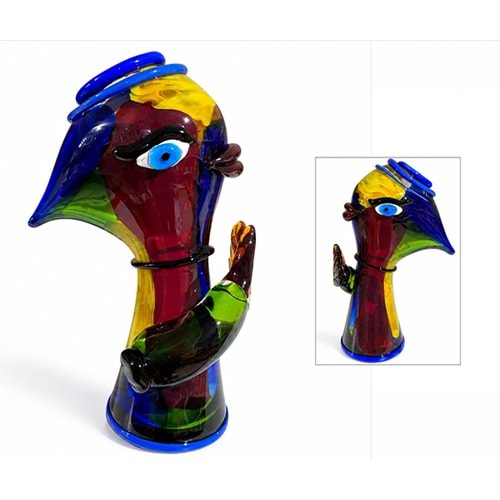 El Yapımı Murano Cam Sanat Objesi Alk5927