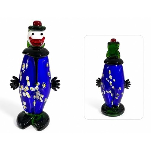 El Yapımı Murano Cam Palyaço Figürü Alk5933