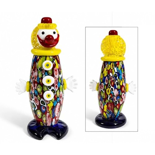 El Yapımı Murano Cam Palyaço Figürü Alk5934
