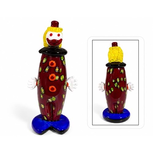 El Yapımı Murano Cam Palyaço Figürü Alk5935