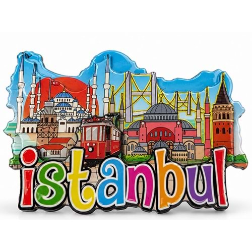 İstanbul Temalı Ahşap Buzdolapı Süsü Magnet Alk5937