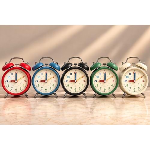 Metal Çift Zilli Çalar Saat Alk6456