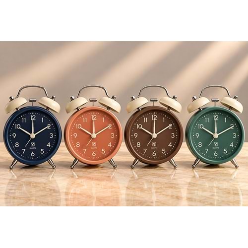 Metal Çift Zilli Çalar Saat Alk6459
