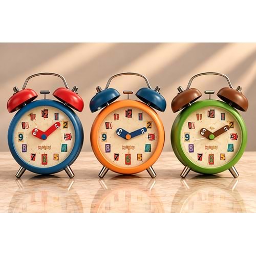 Metal Çift Zilli Çalar Saat Alk6460