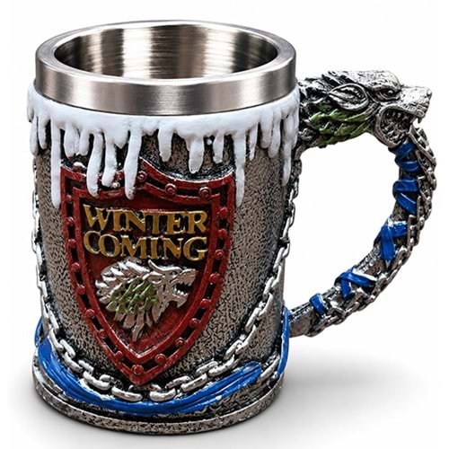 Game Of Thrones Tasarımlı 3D Paslanmaz Çelik Kupa Bardak Alk6507
