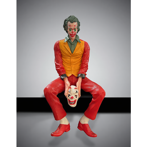 Joker Palyaço Maskeli Oturan Dekoratif Figür 15 Cm Alk6606