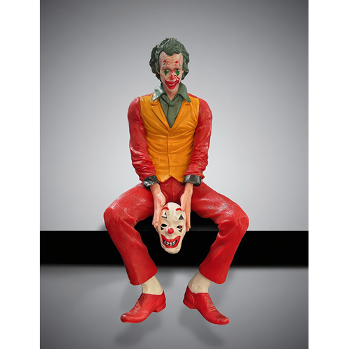 Joker Palyaço Maskeli Oturan Dekoratif Figür 24 Cm Alk6607