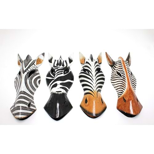Ahşap Zebra Mask 30 Cm 3Galıleo-3