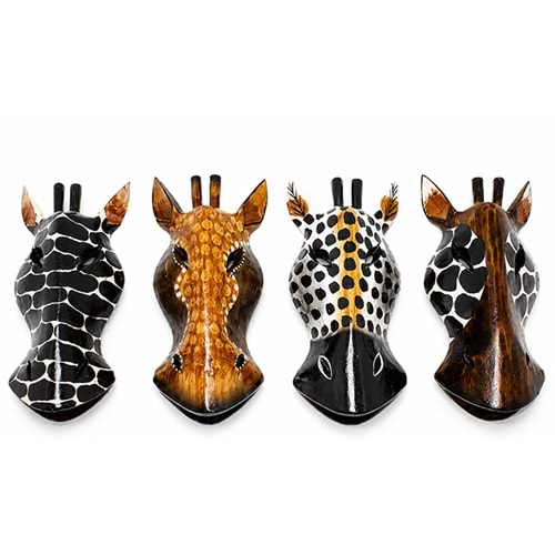 Ahşap Dekoratif Zebra Mask 20 Cm No:1122