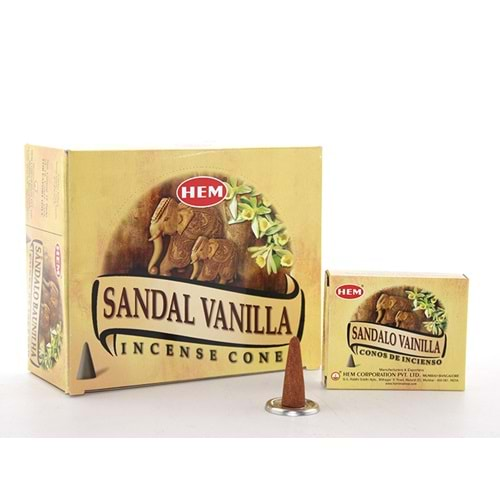 Sandal Vanilla Aromalı Konik Tütsü