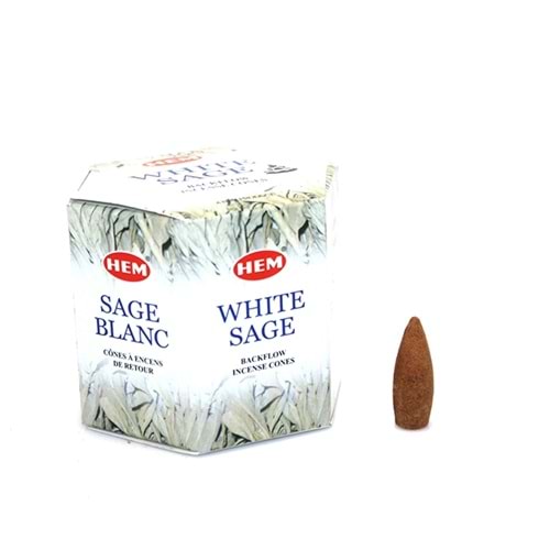 Hem White Sage Backflow Cones Tütsü