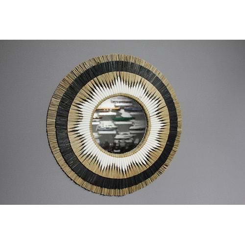 Hasırlı Duvar Aynası 3Natural-14