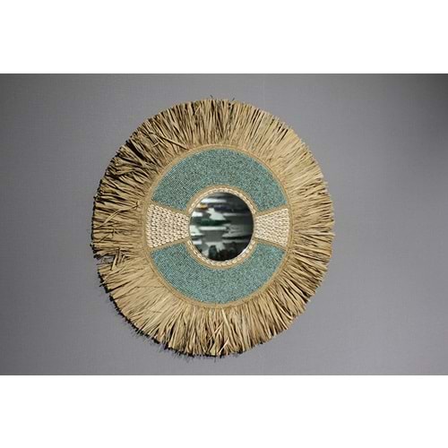 Hasırlı Duvar Aynası 3Natural-4