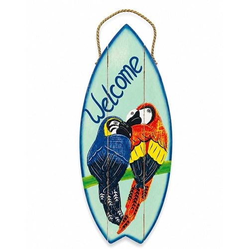 Ahşap Duvara Asmalı Papağan Pano 60 Cm No:1099
