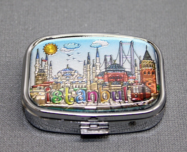 İstanbul Temalı İlaç Kutusu Anahtarlık AAAlk4350