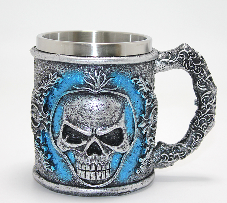 Grim Reaper Azrail Kabartmalı 3D Tasarım Çelik Kupa Bardak Alk4382